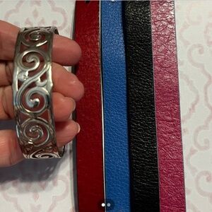 Brighton Christo Barcelona Cuff Bracelet with 4 Leather Straps